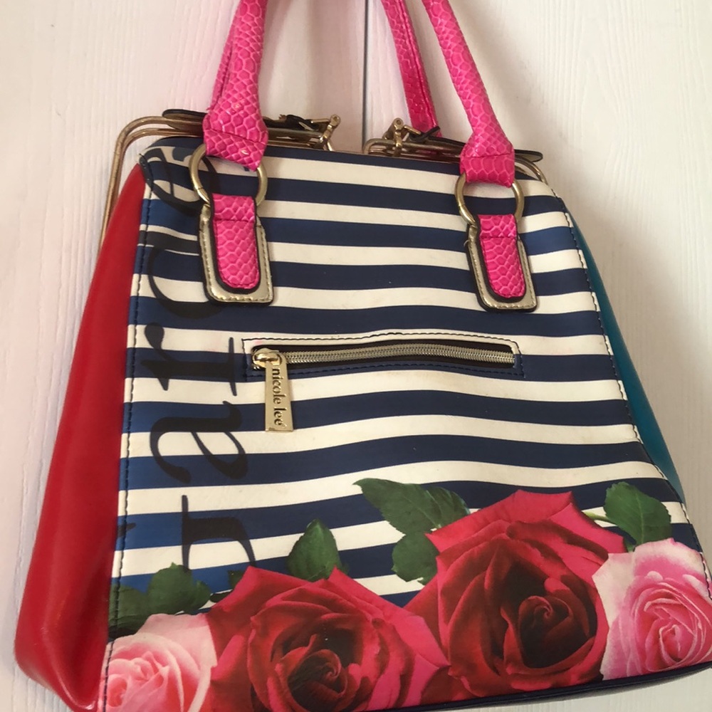 Women’s Nicole Lee Y2k rare artsy Unique USA clutch handbag purse - Picture 11 of 16